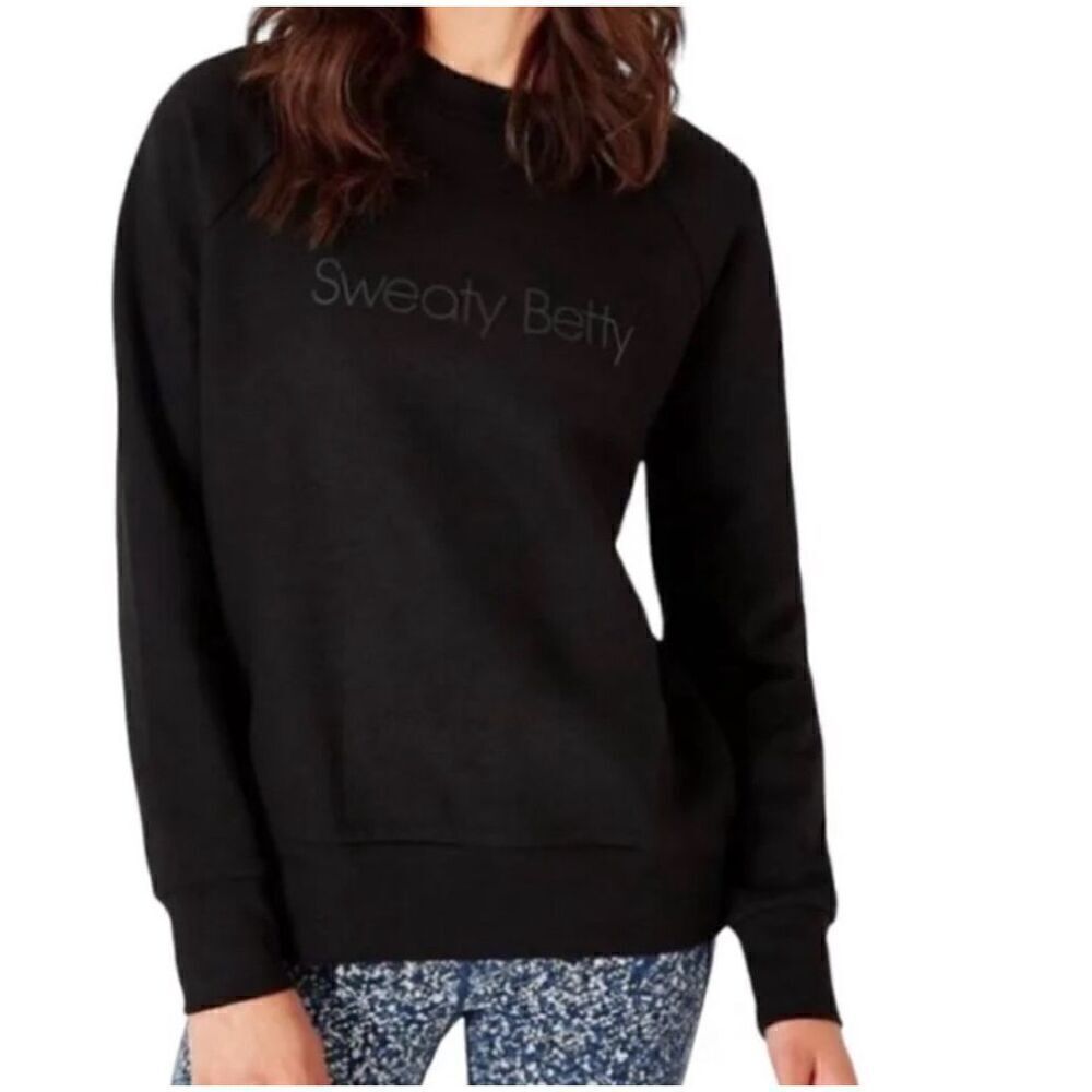Sweaty Betty London black crewneck sweatshirt size XS